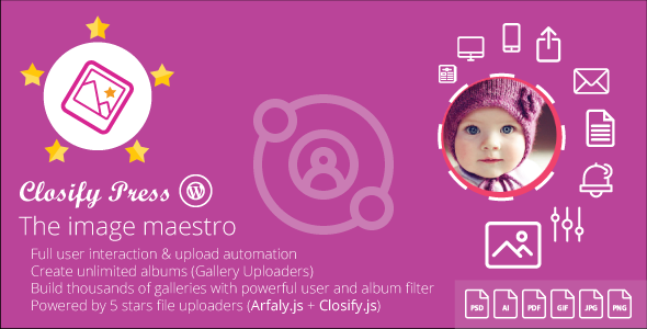 Closify Press - Image uploader & live gallery builder